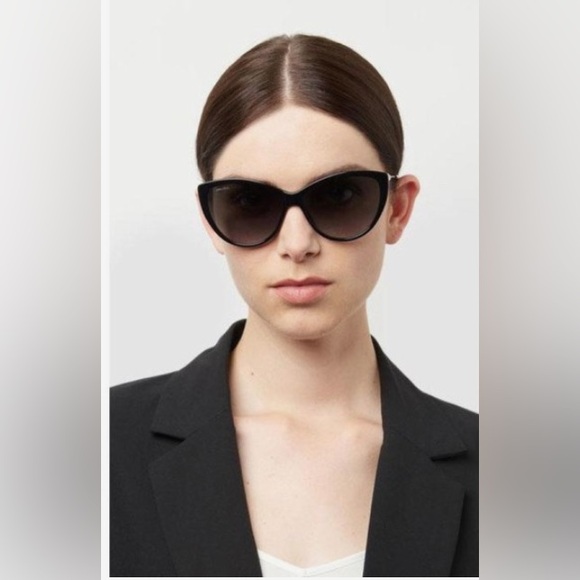 Jimmy Choo Black Cat-Eye Sunglasses RYM/S 0807/90 - Picture 3 of 9